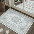 thumbnail image 7 of WIPONKEN 2x3 Area Rugs for Living Room Bedroom Dining Room Office Farmhouse, Machine Washable Non Slip Vintage Persia Rug Gray, 7 of 7