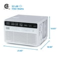 thumbnail image 2 of BLACK+DECKER 12,000 BTU Inverter Window Air Conditioner, Window AC Units for Up To 550 Sq. Ft., ENERGY STAR Rated AC Unit, Full Function Remote Control, White, 2 of 7
