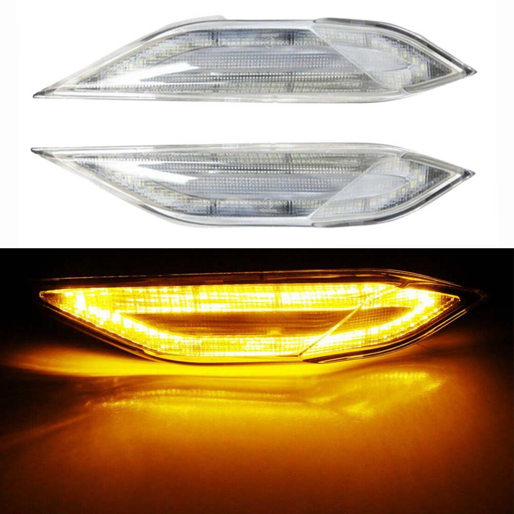 TopMax Clear LED Side Marker Replacement Amber Car Turn Indicator