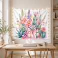 thumbnail image 5 of Cactus and Succulent Bouquet in Watercolor, Romantic Watercolor Style for Plant Lovers, Floral Wall Art, Housewarming Gift Tapestry Wall Hanging for Bedroom and Living Room, 5 of 7