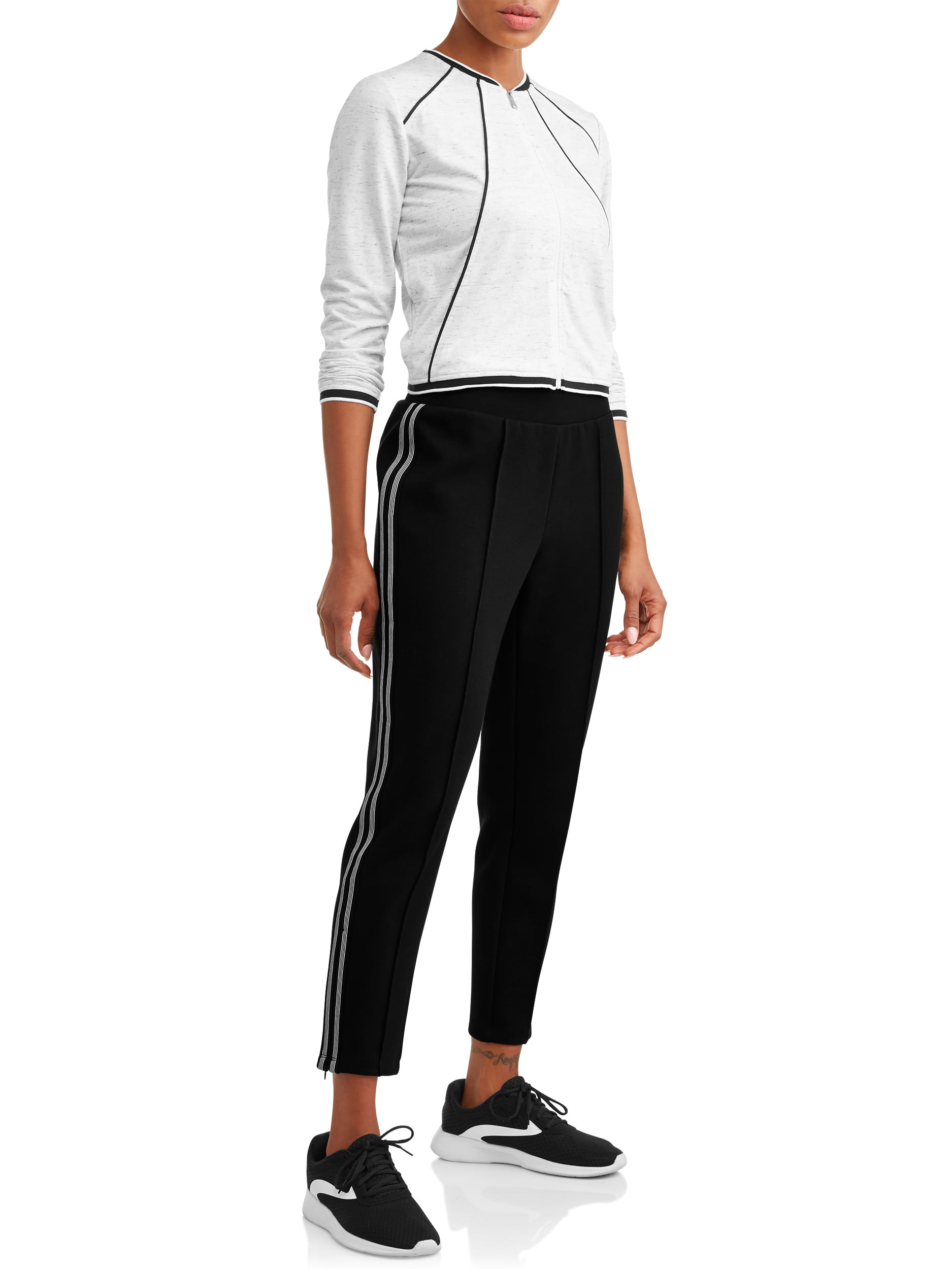 Avia Women's Athleisure Travel Pant With Side Stripe 
