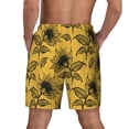 thumbnail image 2 of Lsque Mens Swim Trunks Autumn Sunflower Pattern - Bathing Suit Compression Liner - Beach Swim Shorts Swimwear - (S-3XL) - Stretch Quick Dry -, 2 of 9