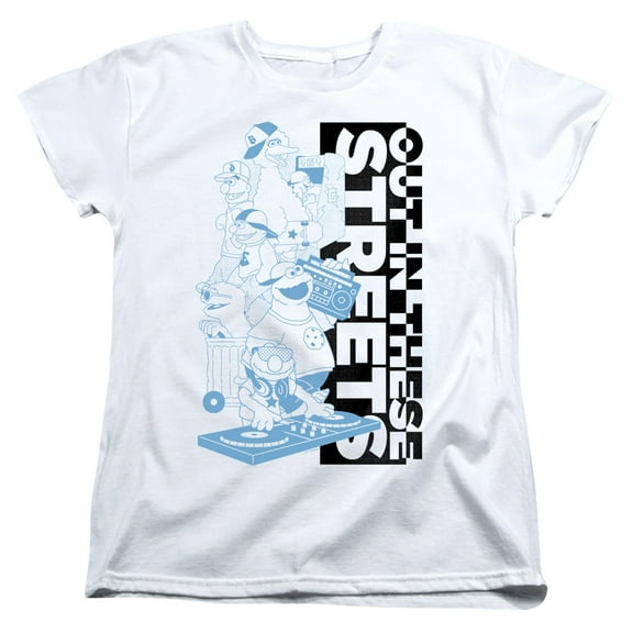 Sesame Street - Out In These Streets - Women's Short Sleeve Shirt - X-Large