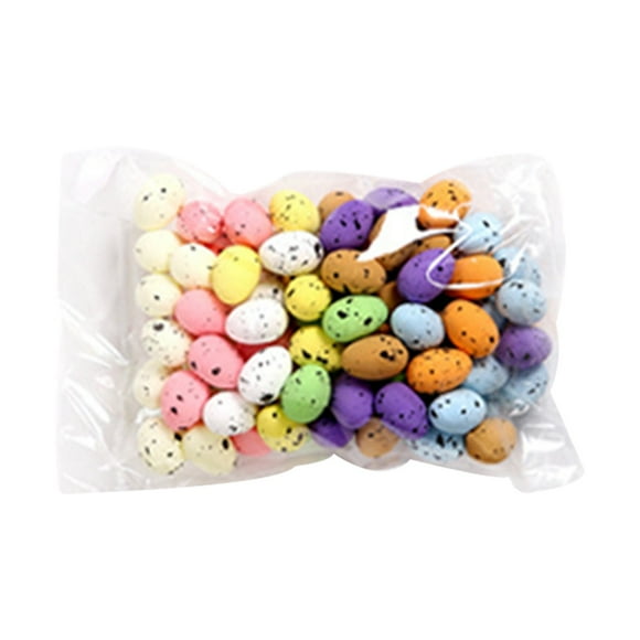 100 Œufs de Pâques en Mousse pour Décoration et Artisanat, Panier à Œufs Réutilisable