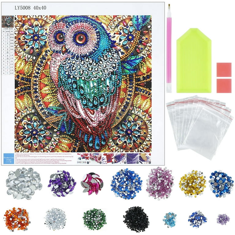 Cenda Diamond Painting Kits for Adults Kids, 5D DIY Owl Diamond Art  Accessories with Round Full Drill for Home Wall Decor - 11.8×11.8Inches