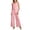 Pink, variant on Unir Women Relaxed Lace 2 Piece Casual Suit, Lapel Sleeveless Hollow Embroidery Vest & Scalloped Hem Wide Leg Pants Breathable Lightweight Summer Daily Wear Solid Pastel Shades S-XXXL