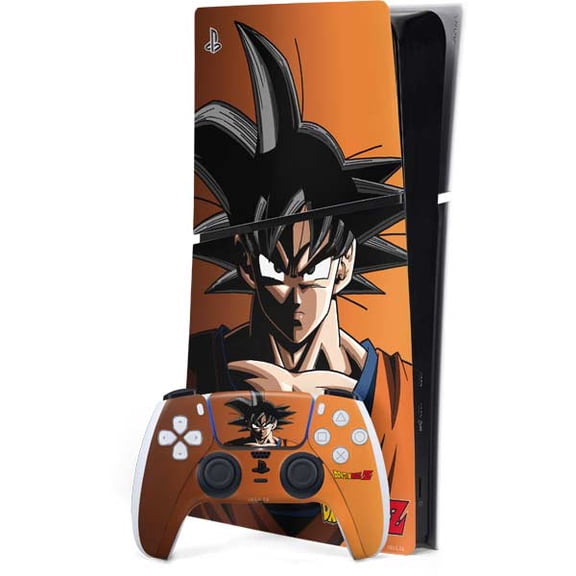 Skinit Dragon Ball Z Goku Portrait PS5 Slim Digital Edition Bundle Skin