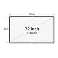 thumbnail image 2 of Projector Screen Soft High Density White Less Creases Portable Foldable, 2 of 7