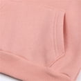 thumbnail image 4 of Huowey Toddler Girls Sweatshirt Thickened Wool Hoodies Pullover Solid Long Sleeve Tops Active Athletic Lightweight Sweater With Front Pockets Winter Warm Outerwear,Pink,2-3 Years, 4 of 6