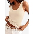 thumbnail image 5 of PRETTYGARDEN Womens Summer Sleeveless Tank Tops V Neck Ruffle Lightweight Ribbed Knit Shirt Casual Going Out Top, 5 of 10