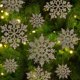 thumbnail image 1 of Adornos de copos de nieve CHAO 36 piezas con purpurina dorada y champán Navidad, 1 of 4