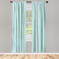 thumbnail image 4 of Ambesonne Chevron Window Curtains, Pastel Simple Art Zigzags, Each 28" W x 63" L, Pale Seafoam Mint Green, 4 of 4