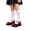 Red, variant on ibiyuan Mary Jane Shoes Girls Bow Closed Toe Heel Flats Dress Shoes Platform Loafers School Uniform Shoes