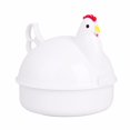 thumbnail image 1 of Máquina para hacer huevos, vaporera, huevos duros perfectamente cocidos en forma de pollo, cazador furtivo de huevos para microondas, vaporera para 4 huevos, 1 of 5