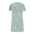 thumbnail image 5 of QUNYINEY Boho Women's Dresses Short Sleeve Casual A-Line Dress V Neck Button Mini Sundress, 5 of 5