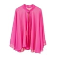 thumbnail image 1 of Milaget Châle en Mousseline pour Femme, Cape en Mousseline, Décontractée, Sans Manches, Écran Solaire, Été, Cyclisme, Rouge Rose, 1 of 9