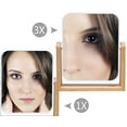 thumbnail image 3 of YEAKE Vanity Makeup Mirror with Natural Bamboo Stand,8 Inch 1X/3X Magnification Double Sided Magnifying Mirror, 3 of 6