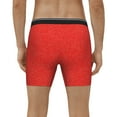 thumbnail image 2 of Men's Boxer Briefs, Red Glitter (2) Soft and Breathable Mens Underwear Boxer Briefs With Widen Waist, 2 of 5