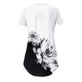 thumbnail image 4 of LilyLLL Womens Elegant Lace Short Sleeve V Neck T Shirt Floral Print Blouse Tops, 4 of 4