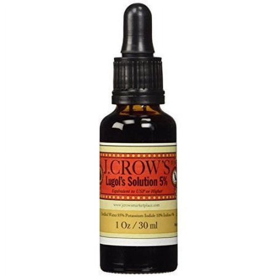 J.CROW'S® Lugol's Solution of Iodine 5% 1 oz Bottle