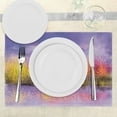thumbnail image 3 of Ambesonne Autumn Place Mats Set of 4, Fall Season Trees River, Standard Size, Lavender Yellow, 3 of 6