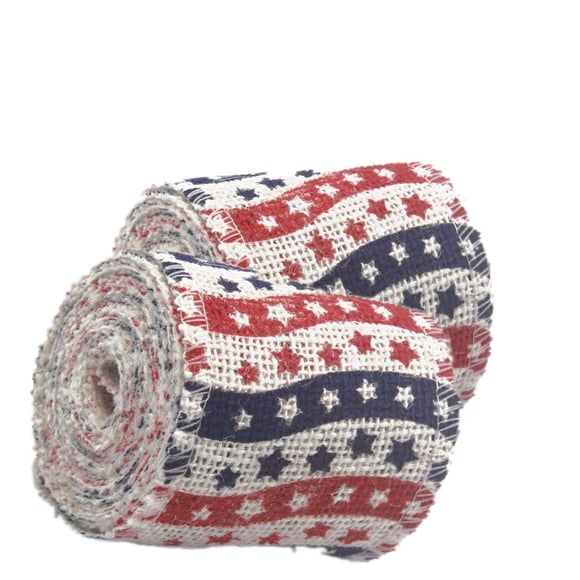 Cinta de yute estampada All Star AAYU de 4 cm x 4.5 m - 2 rollos