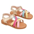 thumbnail image 3 of Gubotare Baby Girl Sandals Toddler Girls Sandals Kids Strap Flat Sandals Open Toe Summer Flower Casual Sandals Size 8.5 (Pink,Toddler 8.5), 3 of 9