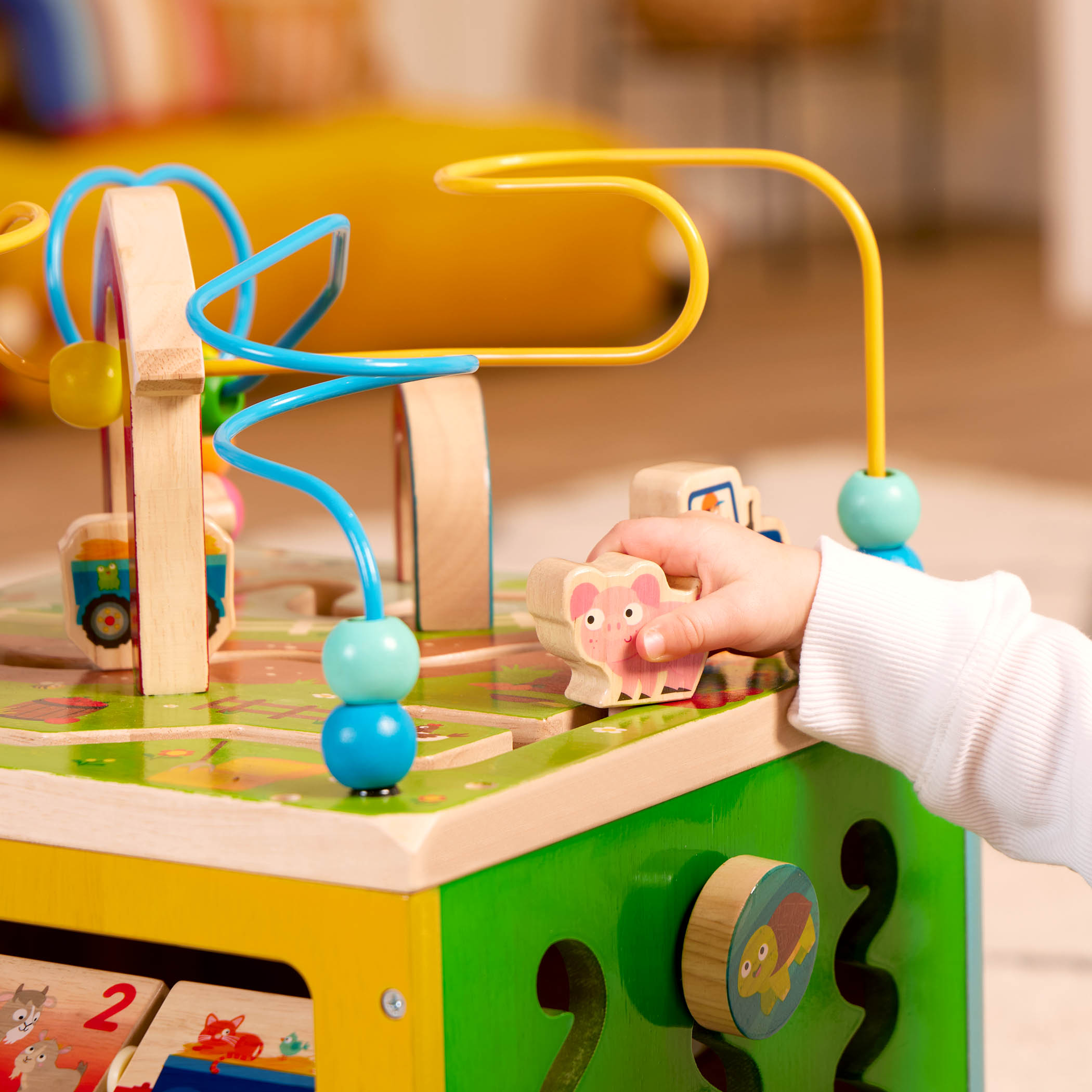 Battat Barnyard Activity Cube Wooden Toy photo 7