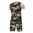 thumbnail image 3 of Rrunsv Mens Short Sets 2 Piece Outfits Men's 2 Piece Letter Graphic Outfits Crewneck T-Shirt and Drawstring Shorts Set Dark Gray,XXL, 3 of 4