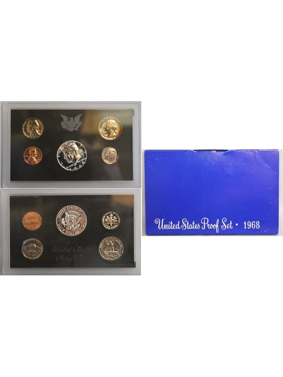 Collectible 1968 Proof Set - U.S. Mint 5-Coin Set - Includes 40% Silver Kennedy Half Dollar