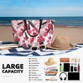 thumbnail image 5 of Pofeuu Makeup Print Beach Bag,Waterproof Sandproof Beach Tote Bag, Large Capacity Foldable Beach Bags for Women, 5 of 7