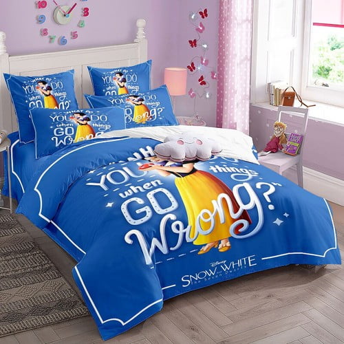 Snow-white Duvet Cover Comforter Cotton Bedding with Zipper Closure,1 Duvet Cover with 2 Pillowcases