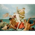 thumbnail image 2 of Sebastiano Ricci 14x12 Black Ornate Wood Framed Double Matted Museum Art Print Titled: Triumph of the Marine Venus (1713), 2 of 5