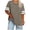 Gray, variant on Staron Plus Size Women's Casual T-Shirt Round Neck Short Sleeve Basic Solid Color Spring Summer Loose Comfy Top, Navy XL