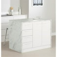 thumbnail image 5 of South Shore Myro, Contemporary Kitchen Island, Faux White Marble and White, 5 of 6