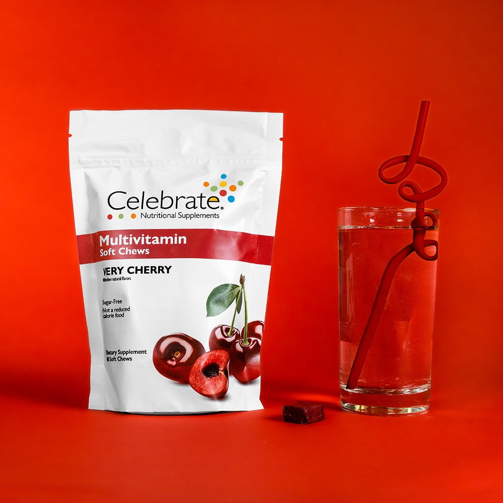 Celebrate Vitamins Bariatric Multivitamin Soft Chews, Razzleberry/Strawberry/Cherry, 180 count