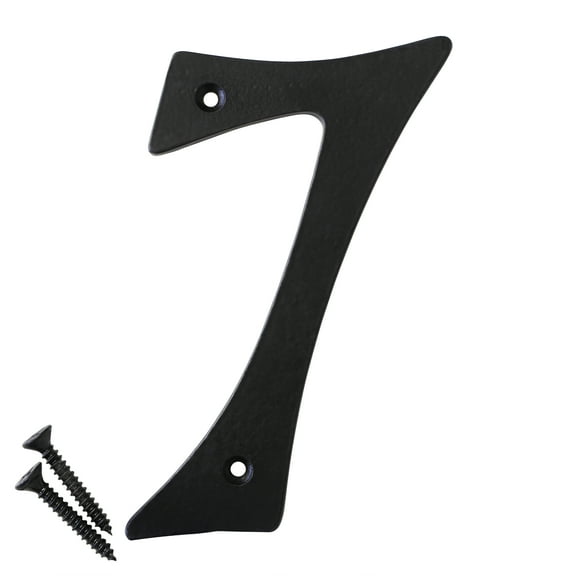 RCH Hardware NO-IR530-127 Iron House Number, 5 Inch, Black