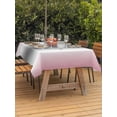 thumbnail image 4 of 60x84 Inch Outdoor Tablecloth with Umbrella Hole Zipper Rectangle Pink Grey Rectangular Tablecloths Outside Waterproof Gray Farmhouse Modern Rustic Patio Table Cloth Cover for Picnic Party, 4 of 8