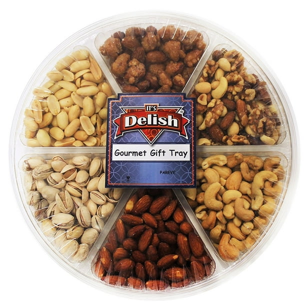 Gourmet Roasted & Salted Nuts Large Variety Gift Tray 6Section by Its