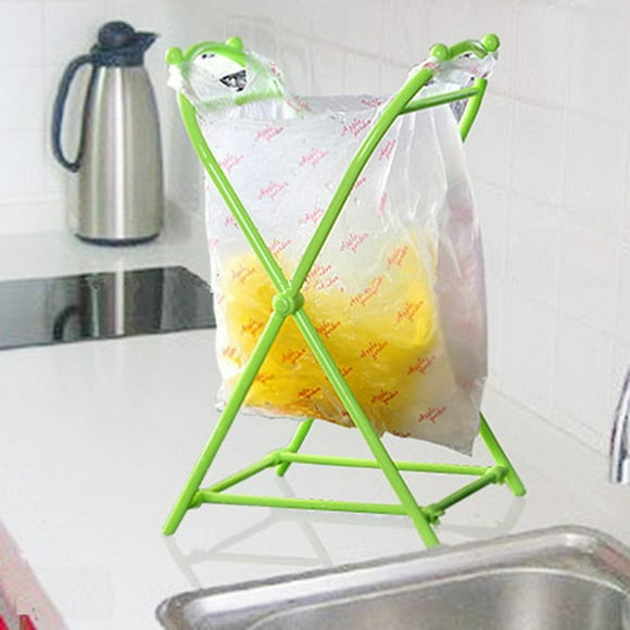 Creative Folding Plastic Light Garbage Bag Holders Trash Bag Rack Storage Rack Storage Bucket Garbage Bags Holder