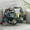 thumbnail image 3 of Painting Gorilla Throw Pillow, , Multicolor, 3 of 7