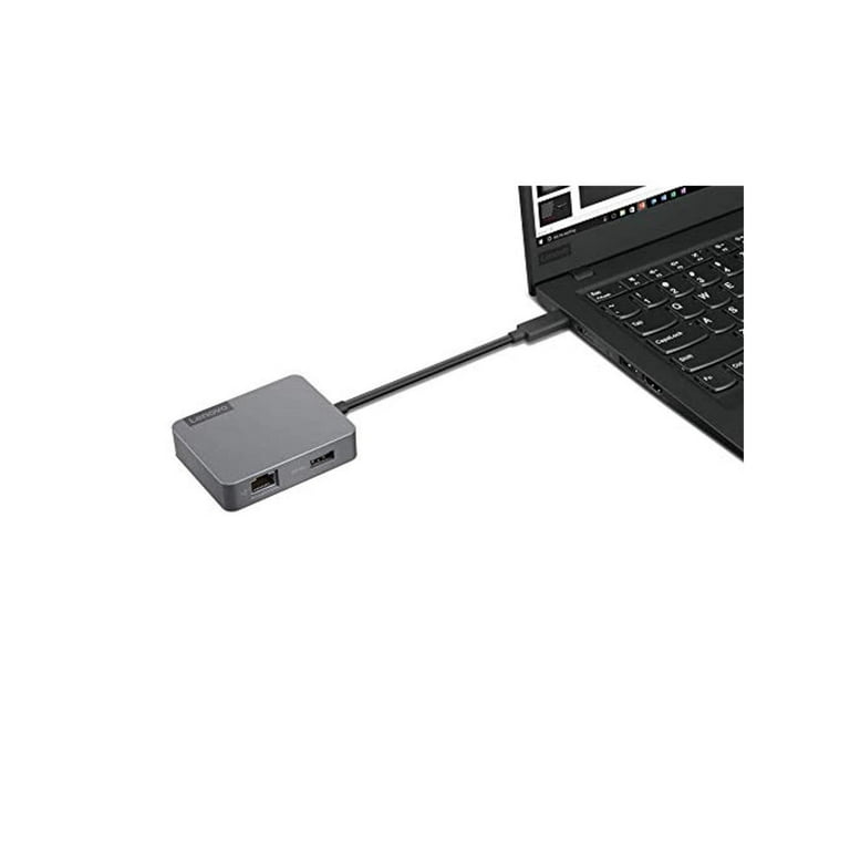 Lenovo USB-C 4-in-1 Travel Hub Gen2, Multiport Adapter for HDMI