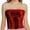 Red, variant on Womens Sparkle Sequin Tube Top Stretch Fabric Evening Party Wear Bandeau