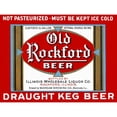 thumbnail image 3 of Vintage Booze Labels 24x19 Black Modern Framed Museum Art Print Titled - Old Rockford Beer, 3 of 5