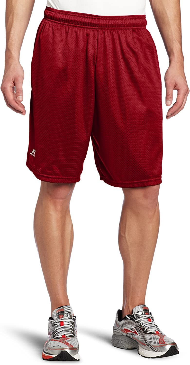 Russell Athletic Men's Mesh Short with Pockets, Cardinal, 4XLarge