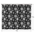 thumbnail image 5 of Black Christmas Snowflake Pattern Shower Curtain 84"x72" ,Bathroom Decorative Shower Curtains Set with 12 Hooks,Modern Waterproof Washable Shower Curtain, 5 of 6