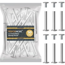 PERFORMORE 50 Pack of Silver Aluminum Screw Posts, 1 1/4 Inch Metal Chicago Screw Post Binding Screws for Scrapbooking, Photo Albums, Binding, Leather Screw Nail Rivet Button Solid Belt Tack Screw