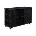 thumbnail image 2 of 3-Drawer Black Oak Wood 39.37 in. W Lateral File Cabinet, 2 of 8