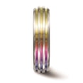 thumbnail image 3 of Edward Mirell Titanium Triple Groove Multi-color Anodized Ring, 3 of 8