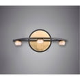 thumbnail image 4 of ET2 E23161-75BKGLD 12 in. Button LED Three-Light Bath Vanity Wall Light, Black & Gold, 4 of 5